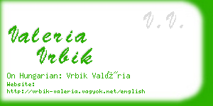 valeria vrbik business card